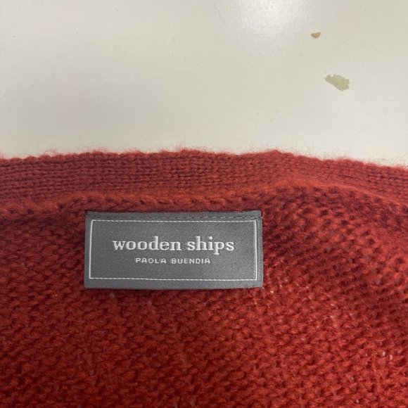 Wooden Ships Paola Buendia Mohair Open Front Flounce Ruffle Sleeve Cardigan Size - Picture 6 of 7